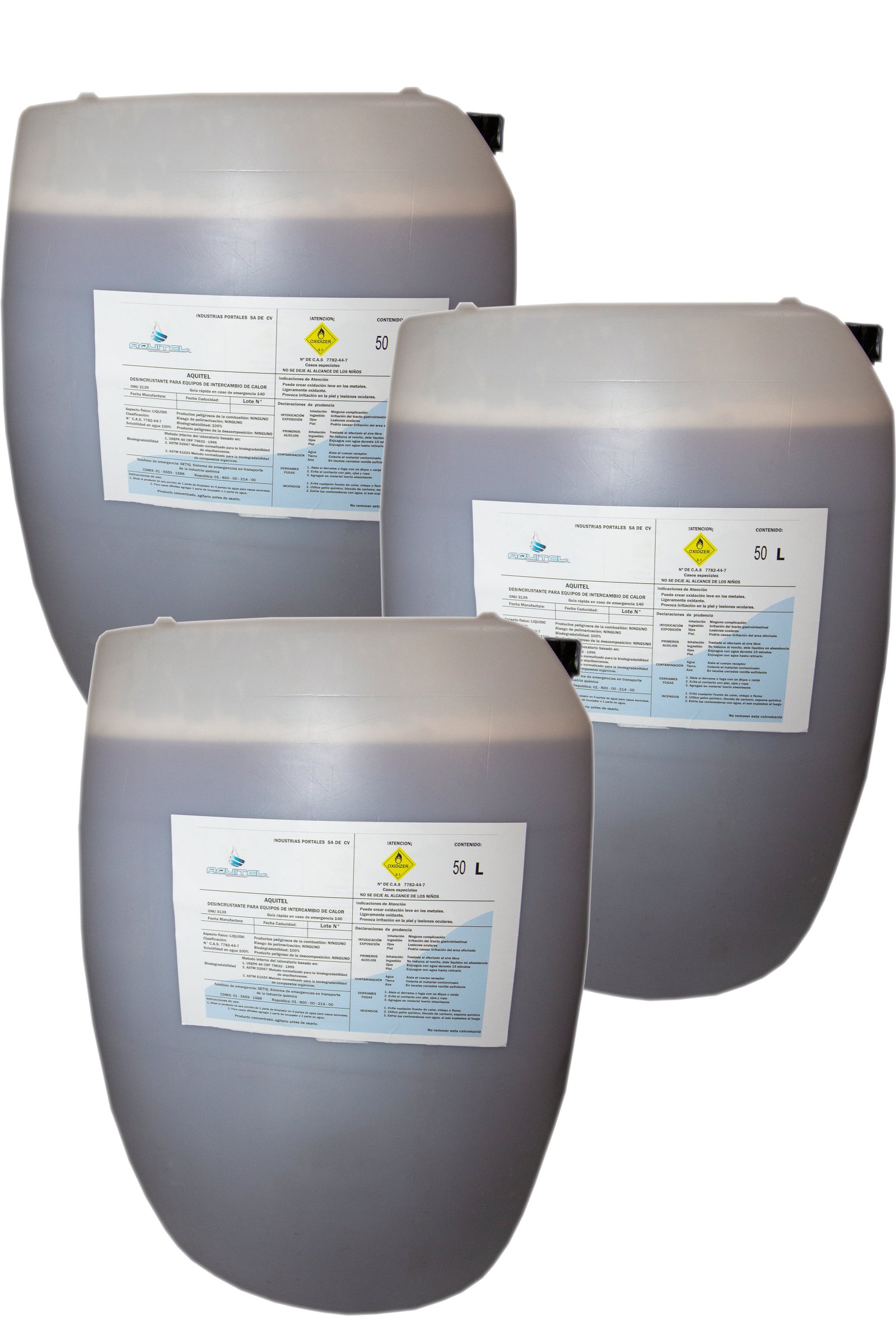 Envases Aquitel 50L — Dispersante para Torres de Enfriamiento y Chiller