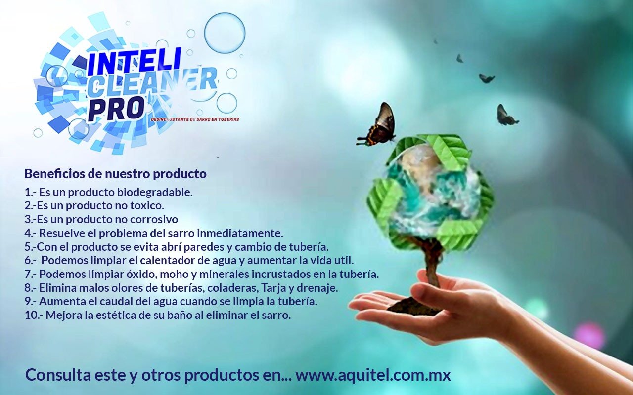 Inteli Cleaner Pro — Desincrustante sarro tuberías profesional