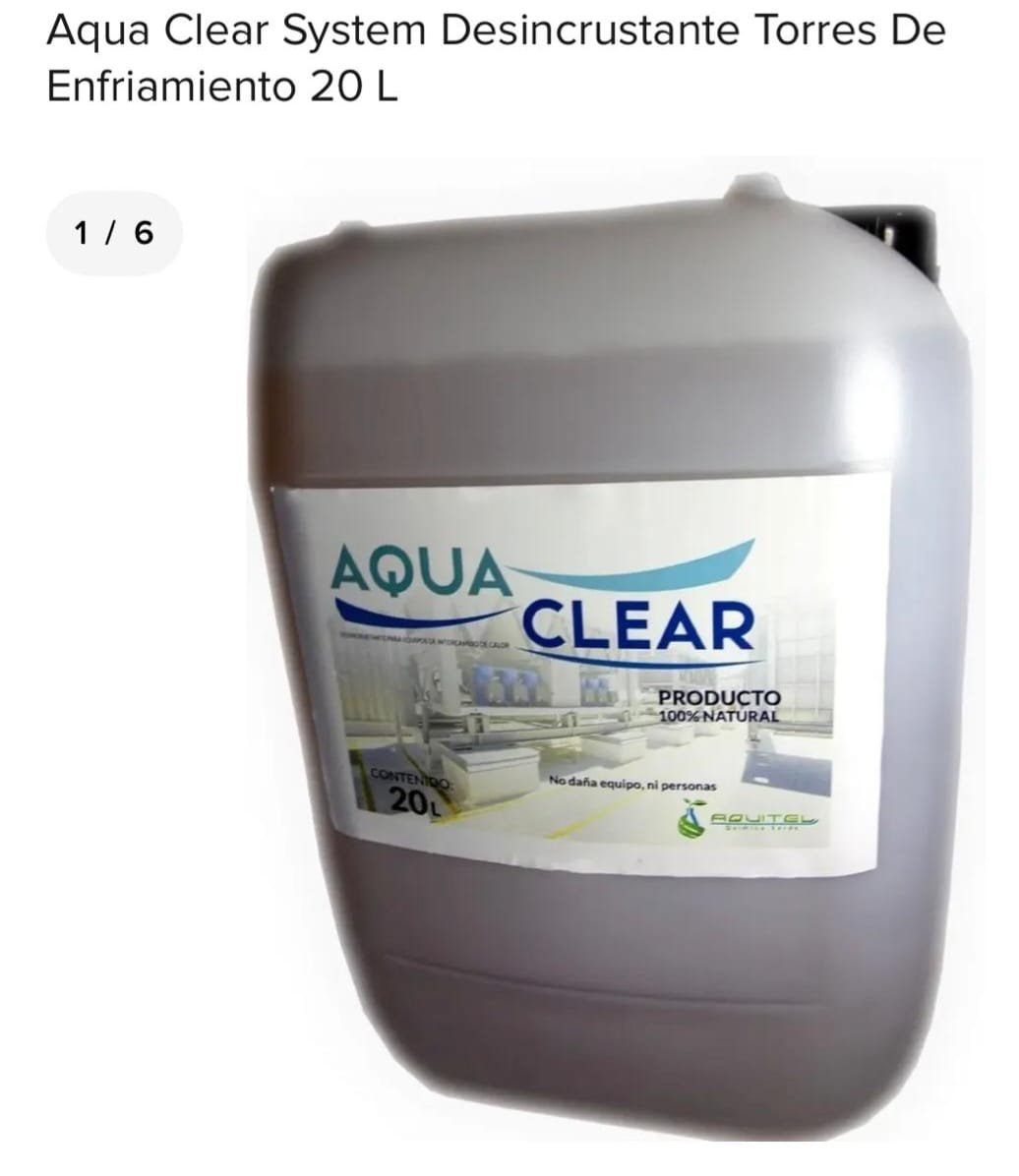Aqua Clear System - Desincrustante biodegradable para torres de enfriamiento y chiller