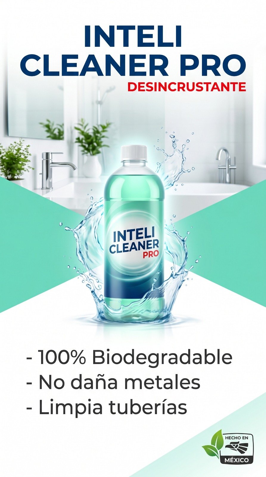Inteli Cleaner Pro - Limpiador y desincrustante profesional ecológico